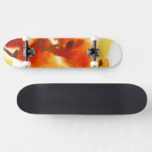 Skateboard Peintures florales abstraites 2 d'aquarelle (Horz)