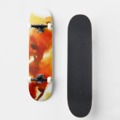 Skateboard Peintures florales abstraites 2 d'aquarelle (Recto)