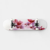 Skateboard Peintures florales abstraites 3 d'aquarelle (Horz)
