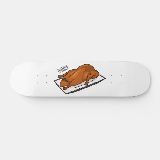 Skateboard Peking duck cartoon illustration (Horz)
