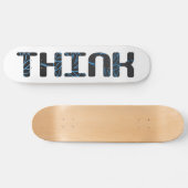 Skateboard Pensez - bleu et gris (Horz)