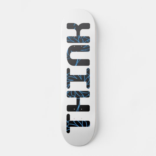 Skateboard Pensez - bleu et gris (Recto)