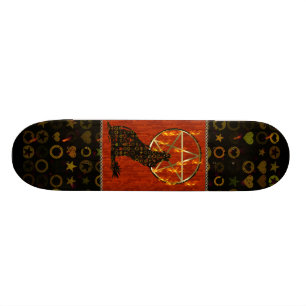 Skateboard Pentagone étoilé de loup