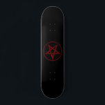 Skateboard Pentagram Red Devil<br><div class="desc">Pentagramme rouge,  inversé,  texturé en cercle,  sur arrière - plan noir. Symbole occulte 666</div>
