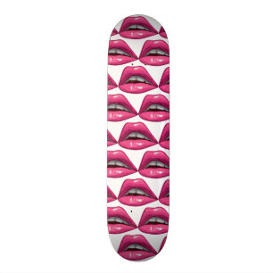 Skateboard Pep Art rose lèvres maquillage