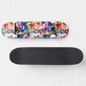 Skateboard Perroquets d'aquarelle (Horz)