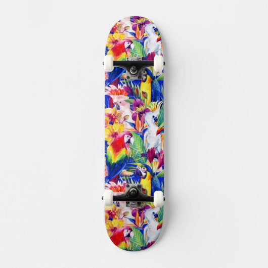 Skateboard Perroquets d'aquarelle (Recto)