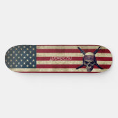 Skateboard Personalized American  Pirate with swords (Horz)