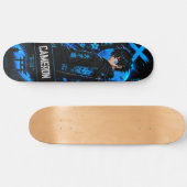 Skateboard Personalized Anime  Black Cyan Samurai (Horz)