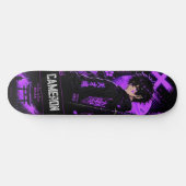Skateboard Personalized Anime  Black Purple Samurai  (Horz)