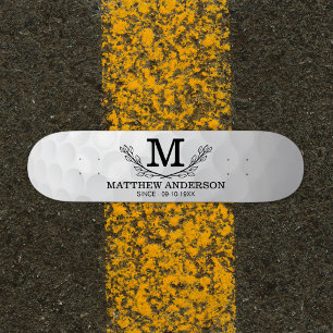 Skateboard Personalized Golf Ball Pattern Name Monogram Age