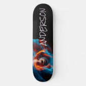 Skateboard Personalized Modern Mystery Space Girl (Voorkant)
