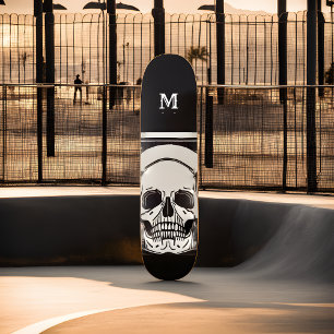 Skateboard Personalized Skeleton Birthday Halloween Party
