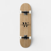 Skateboard Personalized Vintage Light Wood Print Maple (Recto)