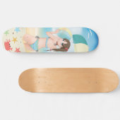 Skateboard Personnages de dessins animés sur la plage (Horz)