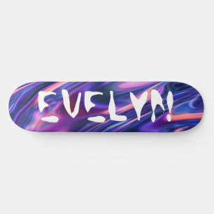 Skateboard Personnalisé Ajouter un nom Purple Cyberpunk Style