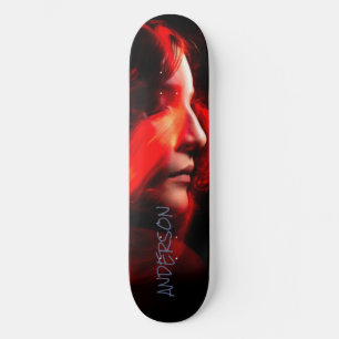 Skateboard Personnalisé Black Orange Dame