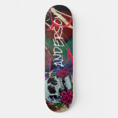 Skateboard Personnalisé Blue Skull (Recto)