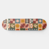 Skateboard Personnalisé Bohème Céleste Patchwork Mystique (Horz)