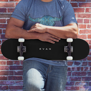 Skateboard Personnalisé Minimaliste Noir