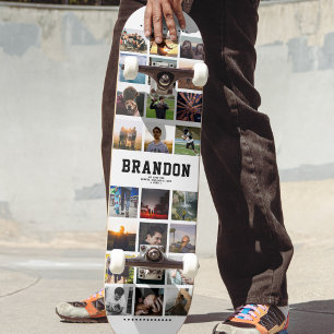 Skateboard Personnalisé Nom Cool Instagram tendance Collage p