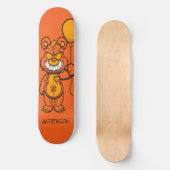 Skateboard personnalisé Orange Teddy Zombie (Recto)