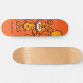 Skateboard personnalisé Orange Teddy Zombie (Horz)