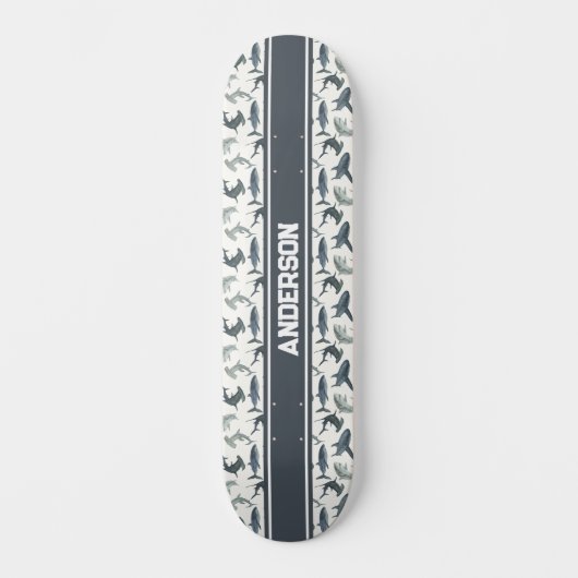 Skateboard personnalisé pour requins | Requins aqu (Recto)
