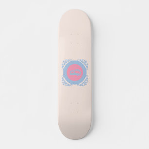 Skateboard Personnalisé rose et bleu