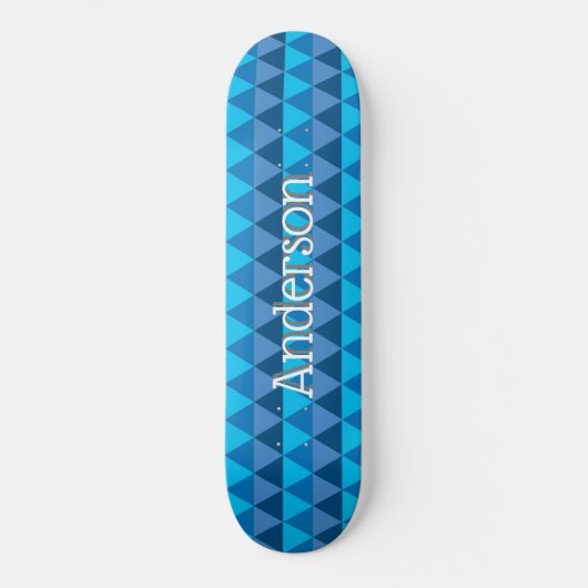 Skateboard personnalisé - Triangles géométriques b (Recto)