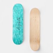Skateboard Personnalisé Vert Menthe brillante (Recto)