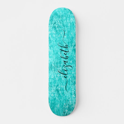 Skateboard Personnalisé Vert Menthe brillante (Devant)