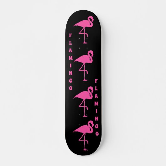 Skateboard Personnaliser Flamant rose rose (Devant)