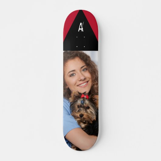 Skateboard Personnaliser le monogramme photo personnalisé  (Devant)