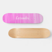 Skateboard Personnaliser le nom Pink Ombre Unique Girly (Horz)