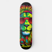 Skateboard Personnalisez Ce Lion Rasta Tendance (Recto)