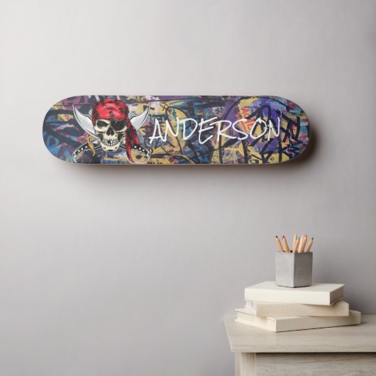 Skateboard Personnalized Pirate (Art mural (Horz))