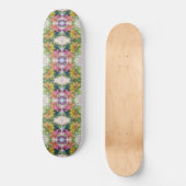 Skateboard Pétales de fleurs colorées Aquarelle Motif peintur (Recto)