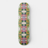 Skateboard Pétales de fleurs colorées Aquarelle Motif peintur (Recto)