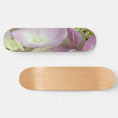 Skateboard Pétales d'hydrangée rose et blanc antique (Horz)