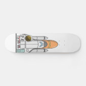 Skateboard Petit astronaute et vaisseau spatial (Horz)