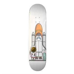Skateboard Petit astronaute et vaisseau spatial