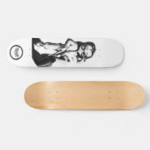 Skateboard Petit cool de Brat dessin noir et blanc (Horz)