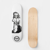 Skateboard Petit cool de Brat dessin noir et blanc (Recto)