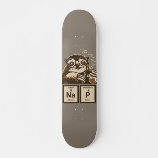 Skateboard Petit somme découvert par paresse de chimie (Devant)