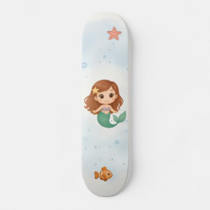 Skateboard Petite sirène adorable pour enfants