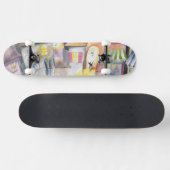 Skateboard Petite ville la nuit (Horz)
