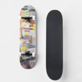 Skateboard Petite ville la nuit (Recto)