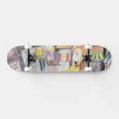 Skateboard Petite ville la nuit (Horz)