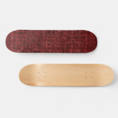 Skateboard Petits carrés rouges chevauchants trempés (Horz)